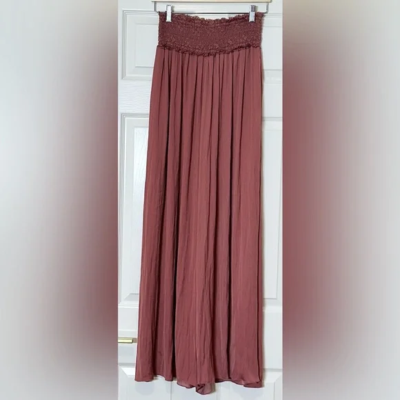 Intimately Free People Pink Ultra High Waisted Wide Leg Dressy Pants Size Medium - Picture 1 of 9